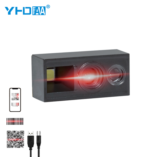 Mini Barcode Scanner Module, TTL/RS232/USB Interfaces, Reads 1D/2D Codes on Screen/Paper for Kiosk/POS