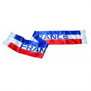 Изготовленный на заказ атласный шелковый шарф футбольный шарф кантри Западная Франция шарф для футбольных фанатов поставка