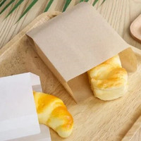 Pochette en papier kraft alimentaire anti-graisse pour l'emballage des frites et du poulet frit