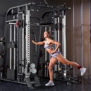 Máquina Smith Multifuncional para Levantamiento de Pesas, Equipo de Gimnasio en Casa con Cable Cruzado para Entrenamiento Deportivo - Product Image 4