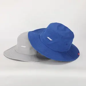 BSCI Atacado Personalizado de Alta Qualidade Poliéster Bordado Logotipo Reversível Pescador Gorras Unisex Sun Cap Outdoor Bucket Hat