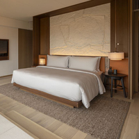 Luxuriöses 5-Sterne-Hotel Präsidenten-Suite Villen-Möbelset Italienisches Massivholz MDF Modernes Design Langlebiger Stoff Kingsize-Bett Schlafzimmer