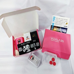 Tùy chỉnh màu Hồng vận chuyển hộp cho doanh nghiệp nhỏ có thể gập lại hộp bưu phẩm 3ml Peptide bao bì lọ hộp và nhãn - Product Image 1