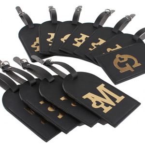 Etiqueta de Equipaje de Cuero PU con Logotipo Personalizado por Sublimación, Etiquetas de Viaje de Metal de Lujo con Identificación para Maletas, Bolsos y Carteras con Patrón de Letras - Product Image 1