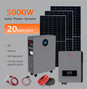 Sistema de Energía Solar Industrial LITHTECH, Sistema de Energía Solar Híbrido para el Hogar de 5KW, 6KW, 8KW y 10KW - Product Image 1