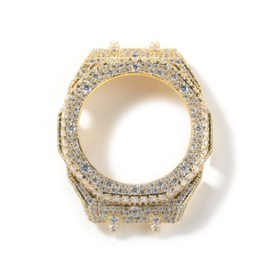 Lunette en moissanite UWIN GA2100 pour montre <span class=keywords><strong>Casio</strong></span> <span class=keywords><strong>G</strong></span>-<span class=keywords><strong>Shock</strong></span>, compatible avec le testeur DW6900, boîtier de montre entièrement serti de CZ avec certificat - Product Image 1