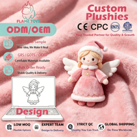 Poupée en peluche personnalisée avec des ailes amovibles, en tissu de coton, unisexe, pour cadeaux de fêtes, certifiée CE EN71