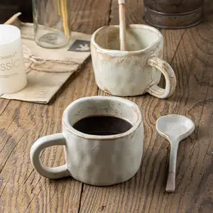 Retro Vintage Handmade Coffee Cups Cappuccino Espresso Cappuccino Mocha Americano Clay Ceramic Mug Tea Mugs Latte