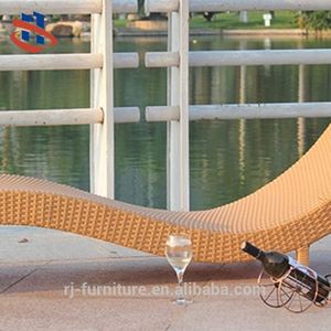 <span class=keywords><strong>Chaise</strong></span> <span class=keywords><strong>longue</strong></span> portable en poly rotin en forme de S moderne, mobilier de plage extérieur de haute qualité pour hôtels, villas, cour, <span class=keywords><strong>piscine</strong></span> - Product Image 3