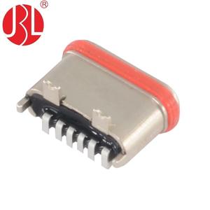 Conector USB-20C-F06-SM19F <span class=keywords><strong>IPX7</strong></span> Impermeable, Conector Hembra Tipo-C de 6 Pines, Tipo Vertical SMT para PCB, Carcasa Metálica - Product Image 4