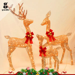 Waterdichte, lichtgevende kerstrendier bruiloft feest metalen frame commerciële motief landschapsverlichting - Product Image 2