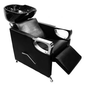 Beauty Salon Shampoo Backwash Unit Sink Station Washing Hair Bed Tilting Ceramic Sink With Adjustable Seat - Product Image 4