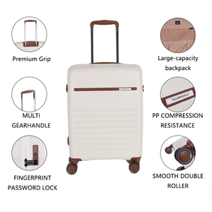 Valise de voyage rigide légère à roulettes, 4 roues fixes avec verrouillage, silencieuse, anti-rayures, étanche – Offre Spéciale - Product Image 3