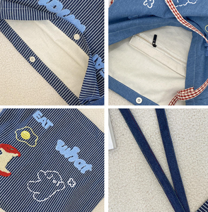 New <b>large</b> capacity casual versatile striped canvas tote <b>bag</b> with zipper closure lined with polyester custom logo shopping <b>bag</b> - Product Image 6