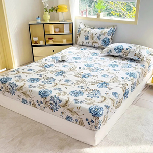 Drap-housse en coton imprimé 500TC respirant toutes saisons, ultra doux, pour usage hospitalier adulte, fil 40S, design moderne - Product Image 2