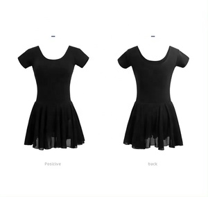 <span class=keywords><strong>Justaucorps</strong></span> de ballet en coton noir pour <span class=keywords><strong>femme</strong></span> <span class=keywords><strong>avec</strong></span> jupe en mousseline de soie Costumes de <span class=keywords><strong>danse</strong></span> pour adultes Vêtements de <span class=keywords><strong>danse</strong></span> d'entraînement - Product Image 4