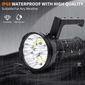 New <span class=keywords><strong>Led</strong></span> cao được xây dựng trong ngân hàng điện có thể sạc lại tầm xa phản xạ XHP70.2 Torch đèn Pin đèn pin <span class=keywords><strong>70000</strong></span> lumen - Product Image 3