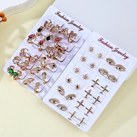 Aretes al Por Mayor de Moda Moderna para Mujer Bañados en Oro de 18K con Cristal de Zircón, Joyería para Mujeres y Chicas, Aretes de Lujo