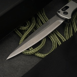 Cuchillo Plegable Alpha Knife Company BM4170BK con Mango de Fibra de Carbono y Hoja S90V de Punta Clip, Cuchillo de Camping de Despliegue Automático DIY - Product Image 2