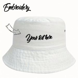 Chapeau Bob Léger Personnalisé d'Été avec Broderie Lettres Unisexe Protection Solaire Voyage Pêche Sorties Décontractées Cyclisme Plage Extérieur - Product Image 6