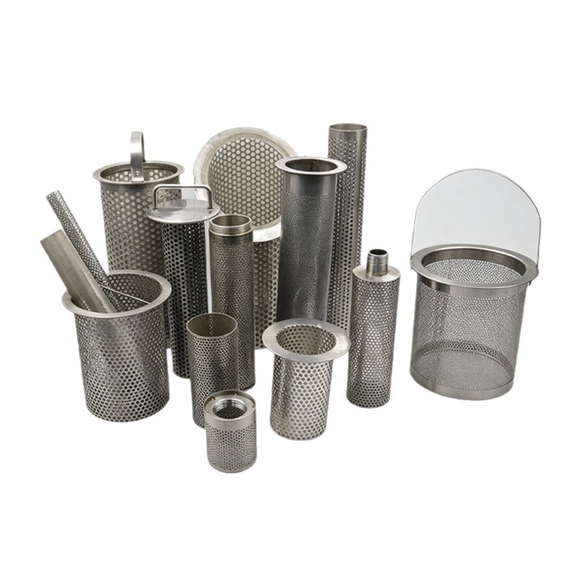 Micron Grade Stainless Steel Mesh Filter Cylinder Wear Resistant Perforated Filter Tube for Industrial Filtration Device