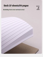 Carnet A4, format large, 27 pages, dos en carton épais, logo personnalisable, dos renforcé avec ruban noir. Carnet scolaire.