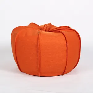 High quality factory direct cute pumpkin shape kids pouf cover bean bag covers