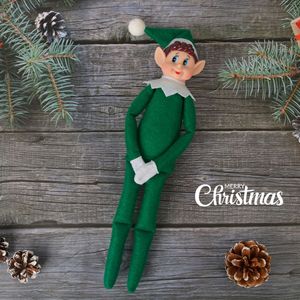 Giocattolo di Peluche <span class=keywords><strong>Elfo</strong></span> Natalizio, Bambola Morbida Personalizzata, Simpatico Ornamento Decorativo con Orecchie Lunghe, Ciondolo in Peluche per Atmosfera Festiva - Product Image 1