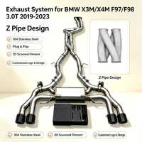 Tuyau d'échappement à montage direct pour BMW X3M/X4M F97/F98 3.0T 2019-2023 Boska Z Midpipe avec résonateur, silencieux arrière avec embouts
