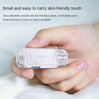 Lector de Tarjetas Multifunción 6 en 1 USB 2.0 OTG, Lector de Tarjetas SD y TF, Tipo C, USB C, Micro USB, Blanco, Garantía de Un Año