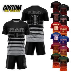 Maillot de football personnalisé avec logo, personnalisez votre propre kit de football par sublimation, uniformes de football pour hommes, femmes, filles et B-F00 - Product Image 2