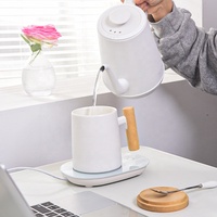 Tasse en céramique thermostatique à 55 degrés directement de l'usine tasse à café en porcelaine tasse chauffante automatique USB avec manche en bois