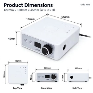 Mini perceuse à ongles électrique avec pédale, pièce à main et embouts, outil professionnel de polissage pour manucure, livré en boîte kraft - Product Image 4