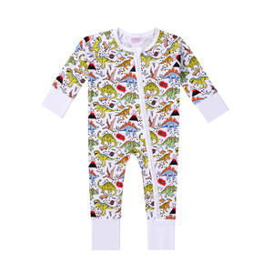 Yeni bahar koleksiyonu damalı baskılı tulumlar erkek kız noel bebek giyim bambu Fiber fermuar rahat pijama - Product Image 6