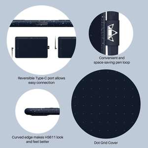 Huion HS611 tablet gambar grafis pena digital untuk lukisan desainer - Product Image 5