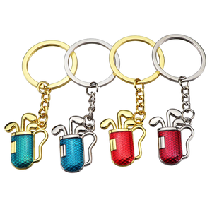 Llavero de Aleación de Zinc con Diseño de Palo de Golf Vintage, con Logotipo Personalizado, Forma Irregular, Regalo Promocional para Amantes del Golf - Product Image 1