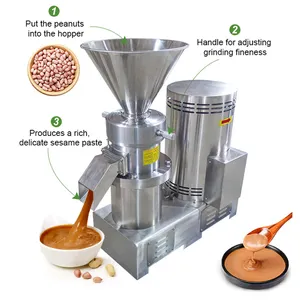 Molino rectifieuse coloïdale de traitement du sésame broyeur de tahini petite machine de fabrication de beurre d'arachide au lait de karité