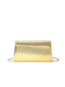 Bolso de Mano Cuadrado Retro Dorado Bell, de Cuero PU, con Cadena Metálica, para Eventos Nocturnos, con Correa Cruzada, para Mujer, Brillante, para Fiestas, Bodas y Graduaciones - Product Image 4