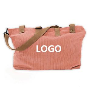 Bolsa de Viaje Personalizada de Pana para Fin de Semana, Bolsa de Pana para Pasar la Noche, Bolsas de Viaje de Pana - Product Image 1