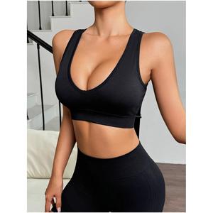 Sujetador deportivo de alto impacto, personalizado, de talla grande, sin costuras, con cremallera frontal y cremallera, precio bajo, cobertura <span class=keywords><strong>baja</strong></span>, <span class=keywords><strong>espalda</strong></span> cruzada, Sujetador deportivo para <span class=keywords><strong>Yoga</strong></span> - Product Image 6