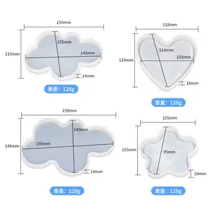 Drop Glue Mold High Mirror Size Cloud Phone Holder Base Plum Blossom Shaped Heart-shaped Tray Silicone Mold DIY Crystal Moulds