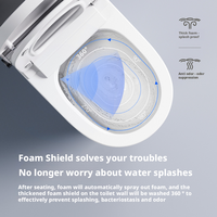 Toilettes intelligentes avec stérilisation par pulvérisation, séchage à air chaud et fonction WC intelligent