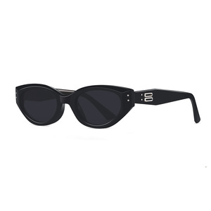 Lunettes de soleil œil de chat pour femmes, monture noire, protection UV400, pour adultes, protection solaire - Product Image 1