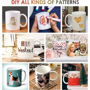 Taza de Café de Cerámica de 11 oz, Tazas para Sublimación para Café con Leche, Té Caliente, Capuchino, Moca, Chocolate, Taza de Café de Oficina con Caja Blanca, Juego de 36 - Product Image 6