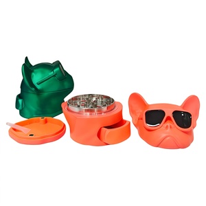 Dog Head Zinc Alloy <b>Herb</b> <b>Grinder</b> Wholesale Custom <b>Herb</b> <b>Grinder</b> With Drawer Dry Spice Tobacco Crusher Smoking Accessories - Product Image 4