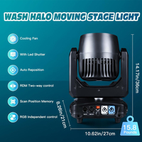 Luz Móvil LED Zoom Wash 7x40W RGBW 4 en 1 DMX512 para Escenarios, DJ, Clubes, Conciertos, Eventos y Teatro