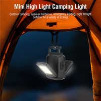 Gantungan Kunci lampu Kemah COB Mini saku, Senter LED multifungsi lampu kerja portabel dengan Magnet pembuka botol darurat