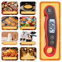 Termometer Makanan Digital Custom Logo Perlengkapan Kebun, Termometer Daging Bacaan Instan untuk Memasak dengan Lampu Latar dan Magnet