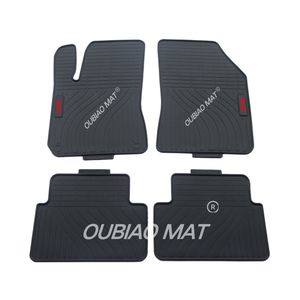 OUBIAO Tapis de voiture sur mesure en PVC de 10 mm d'épaisseur, 4 pièces, imperméables, toutes saisons, pour <span class=keywords><strong>Peugeot</strong></span> <span class=keywords><strong>308</strong></span> 2016- <span class=keywords><strong>Noir</strong></span> Beige Gris - Product Image 1