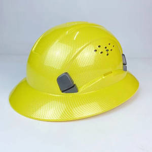 Wejump 하이 퀄리티 CE EN397 ANSI Z89.1 탄소 유리 섬유 인쇄 전체 챙 안전 헬멧 통풍구가있는 HDPE 하드 모자 - Product Image 4